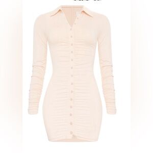 NWT Leau Fitted button up mini dress M